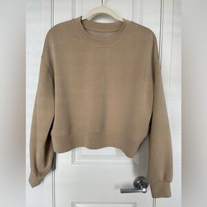 Lululemon Softstreme Perfectly Oversized Cropped Crew Size 4 in Trench